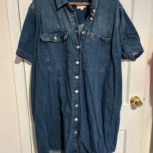 Universal Thread Blue Denim Shirt Dress
